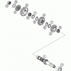 660 RALLYE Transmission i - main shaft 660