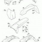 400/520 SX, MXC, EXC RACING Mask, fenders 400 / 520