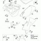 125/200 SX, MXC, EXC, SGP-GS Tank, seat, covers exc 125 / 200