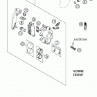 250/300/380 SX, MXC, EXC Brake caliper front 125-380