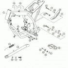 50 SX PRO JUNIOR LC, 50 SX PRO SENIOR LC Frame, side stand 50 junior lc