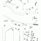 125/200 SX, MXC, EXC, SGP-GS Handlebar, controls 125 / 200