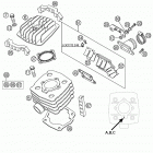 50 MINI ADVENTURE, 50 JUNIOR ADVENTURE, 50 SENIOR ADVENTURE Cylinder, cylinderhead 50