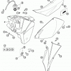 400/520 SX, MXC, EXC RACING Tank, seat, cover 400 / 520 sx