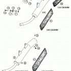 125/200 SX, MXC, EXC, SGP-GS Exhaust silencer 200