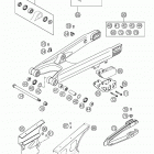 250/300/380 SX, MXC, EXC Swingarm, chain guard 125-380
