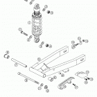 50 SX PRO JUNIOR LC, 50 SX PRO SENIOR LC Swingarm, shock absorber 50 junior lc