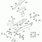 640 LC4 ADVENTURE Swingarm, chain guard 640