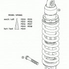 250/300/380 SX, MXC, EXC Shock absorber white power 250 / 300 / 380