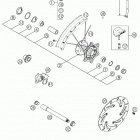 250/300/380 SX, MXC, EXC Front wheel exc 125-380