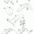 125/200 SX, MXC, EXC, SGP-GS Mask, fenders 125-380