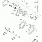 250/300/380 SX, MXC, EXC Rear wheel 125-380