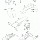 250/300/380 SX, MXC, EXC Mask, fenders 125-380