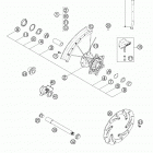 125/200 SX, MXC, EXC, SGP-GS Vorderrad exc 125-380