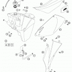 250/300/380 SX, MXC, EXC Tank, seat, cover sx 125-380