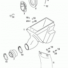 65 SX CHASSIS AND ENGINE Luftfilterkasten air filter box 65