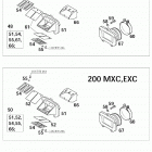 125/200 SX MXC EXC ENGINE Reed valve case 125 / 200