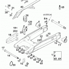 640 DUKE II CHASSIS Schwingarm, kettenschutz swingarm, chain guard 640