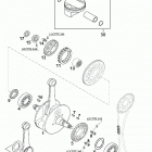250 EXC RACING ENGINE Kurbelwelle, kolben crankshaft, piston 250