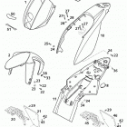 640 DUKE II CHASSIS Mask, fenders 640