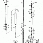 640 DUKE II CHASSIS Gabelbeine white power fork legs white power 640