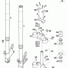 640 DUKE II CHASSIS Telegabel white power front fork white power 640