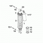 640 DUKE II CHASSIS Federbein white power shock absorber white power 640