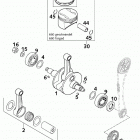 660 LC4 RALLYE ENGINE Kurbelwelle, kolben crankshaft, piston 660