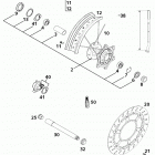 400/640 LC4-E, 640 LC4-E SUPER MOTO CHASSIS Vorderrad lc4-e super moto front wheel lc4-e s.moto 640