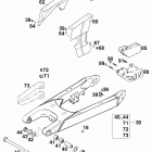 400/620 SUPER COMPETITION, 620 SC SUPER MOTO CHASSIS Schwingarm, kettenschutz swingarm, chain guard 400 / 620