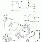 125/200 SX MXC EXC ENGINE Clutch cover with oilpump 200