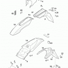 400/640 LC4 USA CHASSIS Mask, fenders 400 / 640