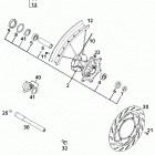 400/640 LC4 USA CHASSIS Vorderrad front wheel 400 / 640