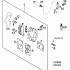 125 EXE, SUPER MOTO CHASSIS Bremszange vorne s.moto brake caliper front s.moto 125