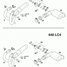 400/640 LC4 USA CHASSIS Pipes, pre silencer 400 / 640