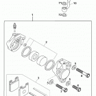 60/65 SX CHASSIS Bremszange vorne brake caliper front 60 / 65