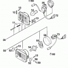 400/620 SUPER COMPETITION, 620 SC SUPER MOTO CHASSIS Scheinwerfer head light 400 / 620