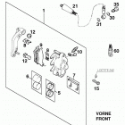 400/620 SUPER COMPETITION, 620 SC SUPER MOTO CHASSIS Bremszange sc vorne brake caliper sc front 400 / 620
