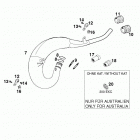 125/200 SX MXC EXC CHASSIS Auspuff exhaust pipe 125 / 200