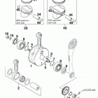 400/620 SUPER COMPETITION, 620 SC SUPER MOTO ENGINE Kurbelwelle, kolben crankshaft, piston 400 / 620