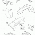 250/300/380 SX MXC EXC CHASSIS Maske fenders, mask 125-380