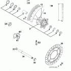 400/620 SUPER COMPETITION, 620 SC SUPER MOTO CHASSIS Vorderrad sc super moto front wheel sc super moto 620