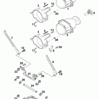 640 DUKE USA, AUSTRALIA CHASSIS Scheinwerfer, befestigung head light, support 640