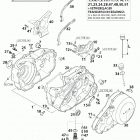 400/640 LC4-E, 640 ADVENTURE R, DUKE ENGINE Engine case 400 / 640