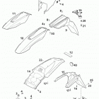 400/640 LC4-E, 640 LC4-E SUPER MOTO CHASSIS Mask, fender 400 / 640