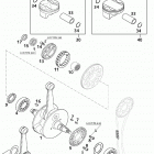 400/520 SX, EXC RACING ENGINE Kurbelwelle, kolben crankshaft, piston 400 / 520