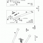 250/300/380 SX MXC EXC CHASSIS Seiten- und side- and centerstand 125-380