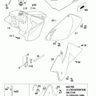 125/200 SX MXC EXC CHASSIS Tank, sitzbank, verkleidung tank, seat, cover 125-380