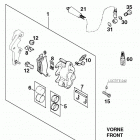 400/620 SUPER COMPETITION, 620 SC SUPER MOTO CHASSIS Bremszange sc super moto vorne brake caliper sc super mo...