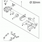250/300/380 SX MXC EXC CHASSIS Bremszange hinten brembo brake caliper rear 125-380